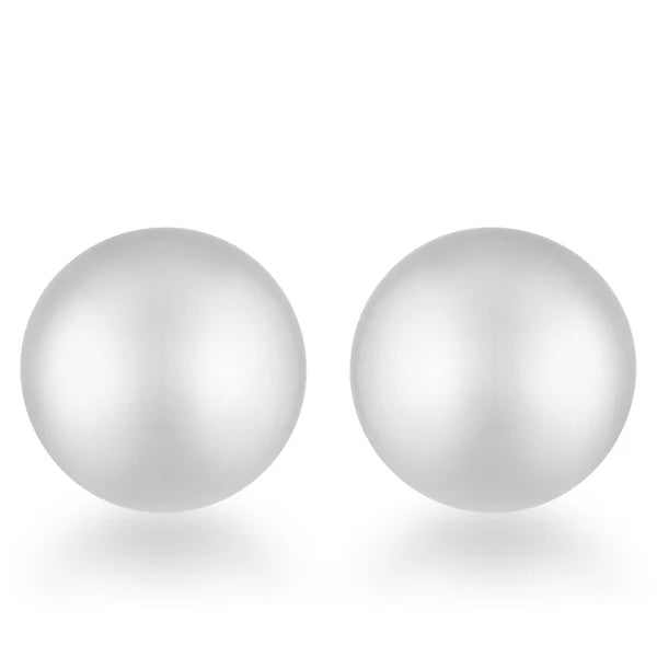 Julie Rhodium Sphere Stud Earrings