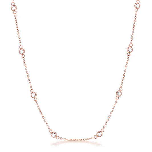 Eclipse Rose Gold-Plated Saturn Necklace